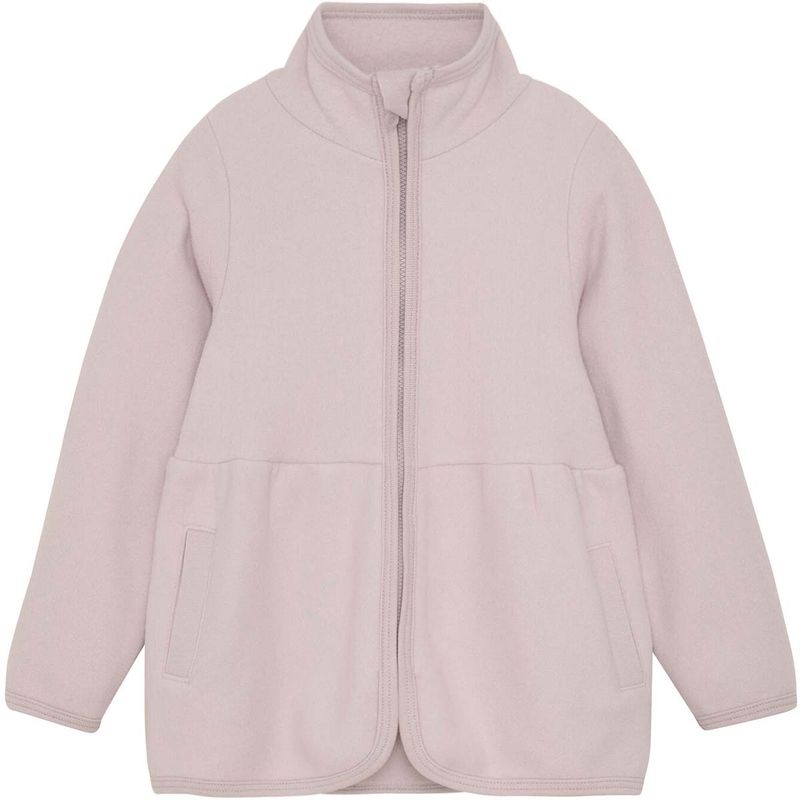 HUTTEliHUT bomullsfleece jakke til barn, Cloud Gray