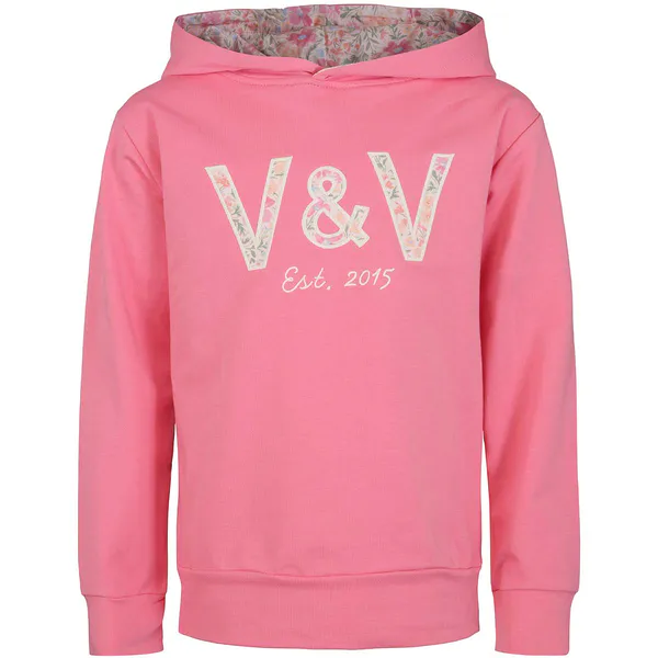 Hovedbilde Vilje & Ve Poppy hettegenser til barn, Coral pink