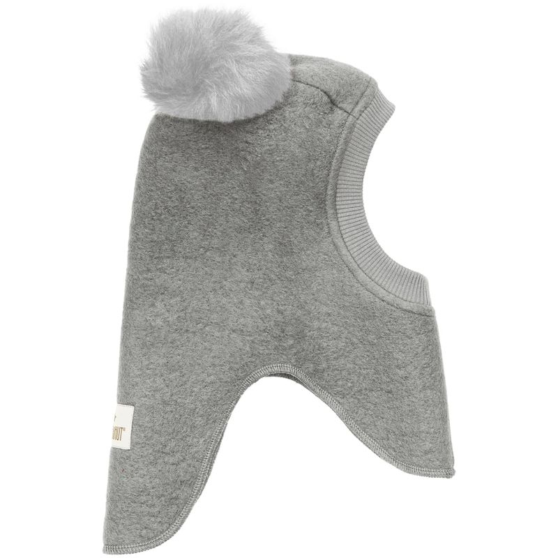 HUTTEliHUT Balaclava lue tovet ull og dusker, M. Grey