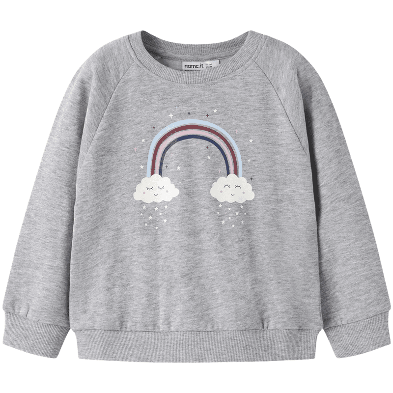 Name It Nmfvenus sweatshirt til småbarn, Grey Melange