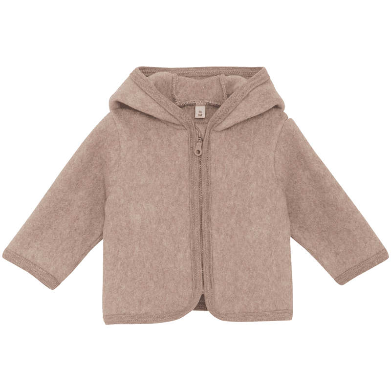 Huttelihut jakke i bomullsfleece, Savannah Melange