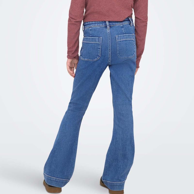 Kids Only Kogmadison flared-fit jeans, Light Blue Denim