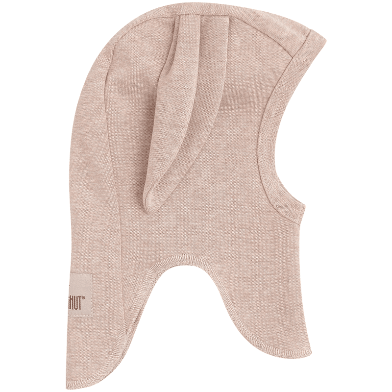 Huttelihut balaclava kaninører i jersey, Camel Melange