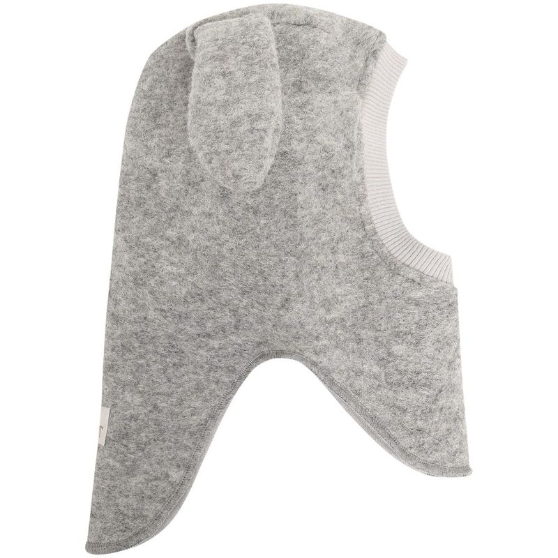 HUTTEliHUT balaclava i ull m/kaninører, Medium Grey Melange