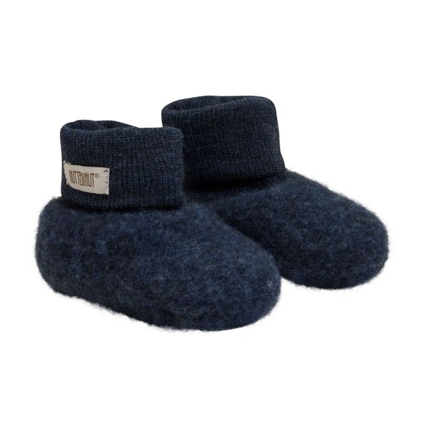 Hovedbilde HUTTEliHUT Ullfleece booties 2-lags, Navy