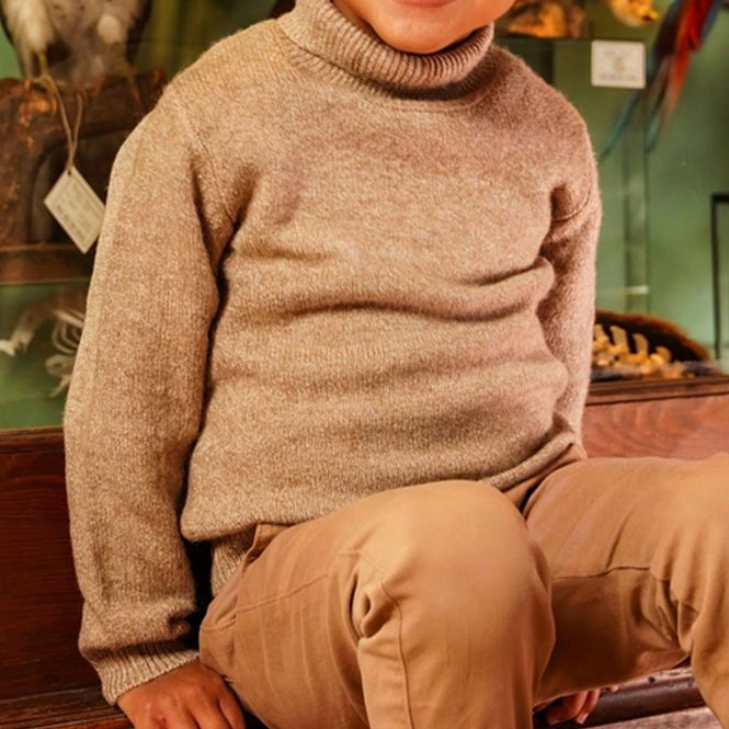 Hovedbilde Koko Noko turtleneck genser til barn, Dark Sand