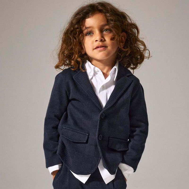 Name It Nmmrobino blazer til småbarn, Navy Blazer/Check