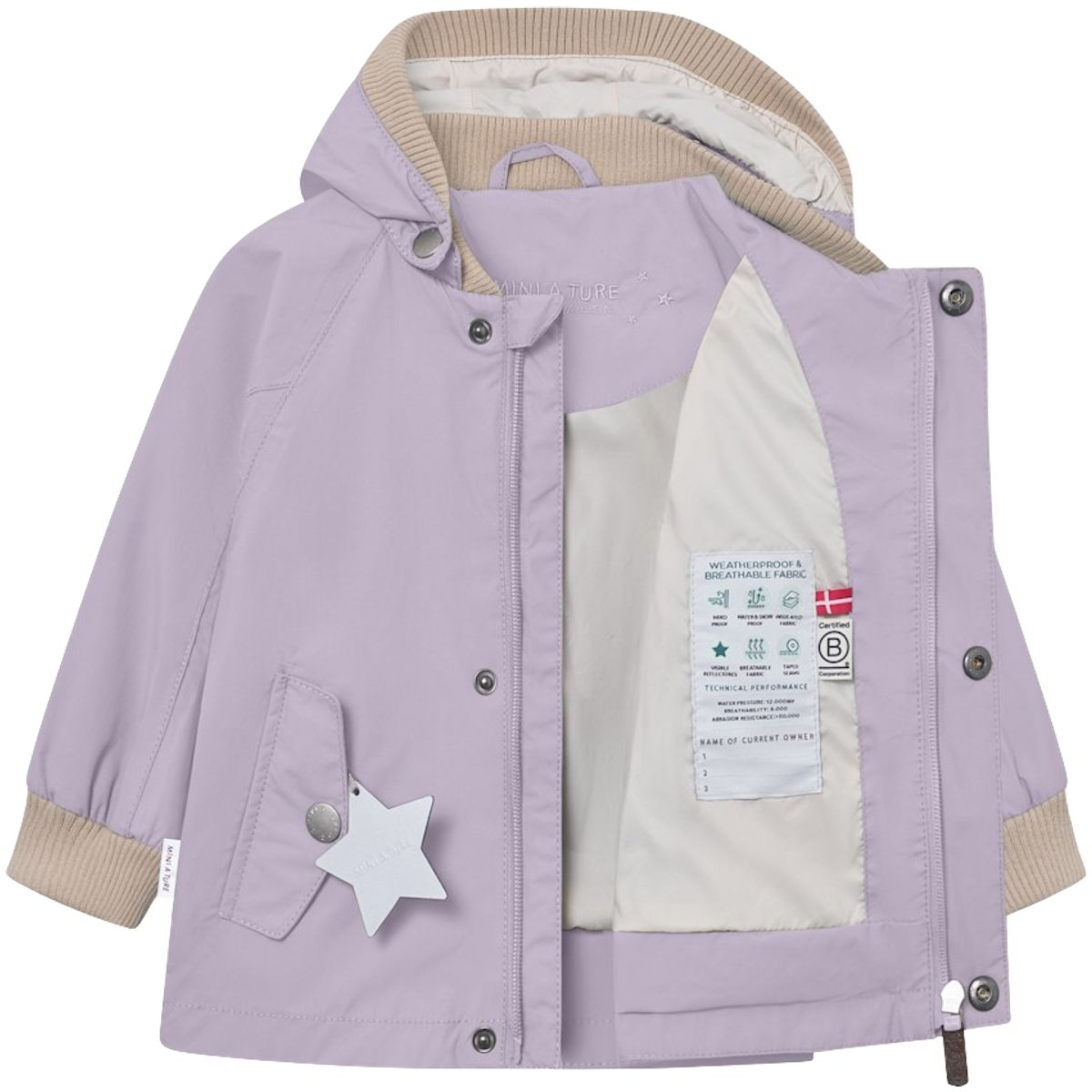 Mini A Ture Matwally vår-og høstjakke småbarn, Minimal lilac