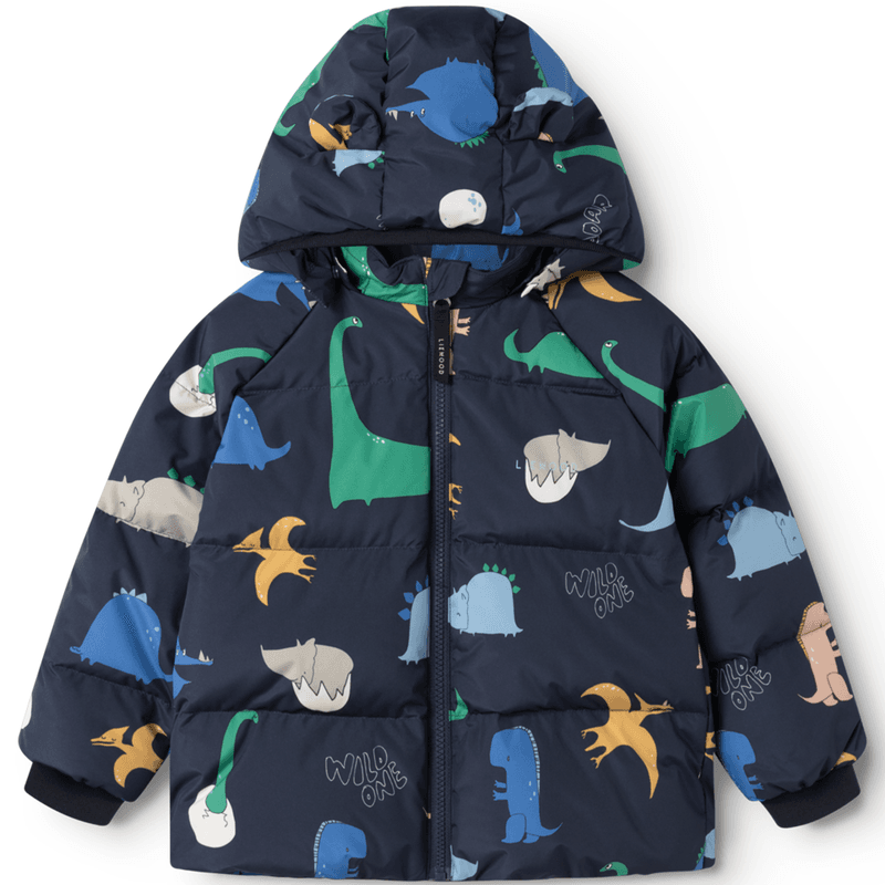 Liewood Polle vinterjakke til barn, Dino Roar/Navy