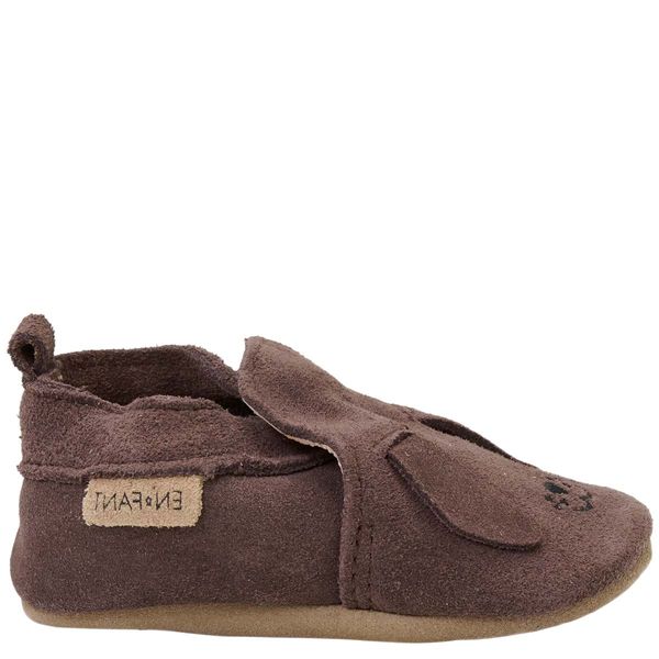 Hovedbilde EnFant Animal tøfler i semsket skinn, Chocolate ...