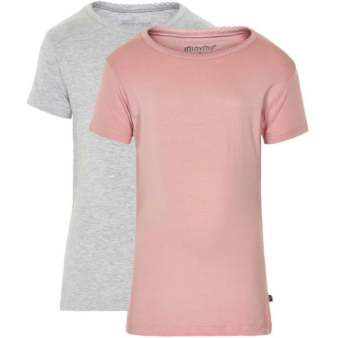Hovedbilde Minymo 2-pack t-skjorte til barn, Blusher