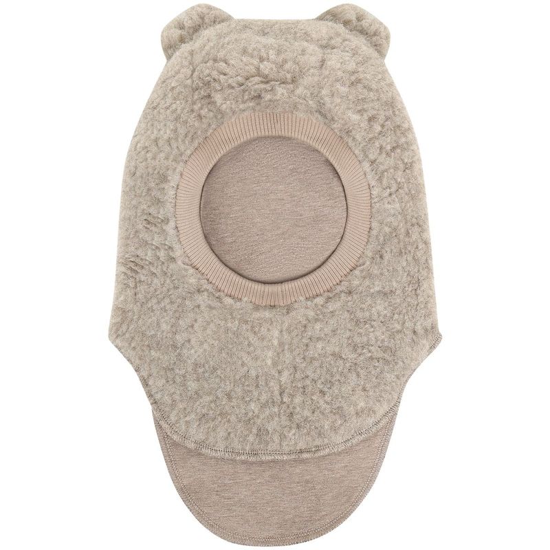 HUTTEliHUT Teddy balaclava i ull m/ører, Camel Melange